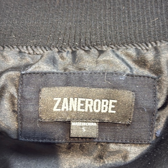 Zanerobe Hive Bomber Jacket Black Mens Size Small - Picture 3 of 9